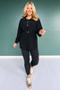 SSYS Karina Cinched Waist Pullover Windbreaker in Black