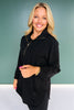 SSYS Karina Cinched Waist Pullover Windbreaker in Black