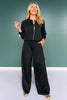 SSYS Sylvie Satin Track Suit Jacket In Black