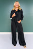 SSYS Sylvie Satin Track Suit Jacket In Black