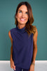 SSYS Elara Sleeveless Sweatshirt In Navy