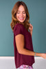 SSYS Short Sleeve Perforated Active Tee Shirt In Maroon