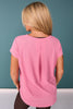 SSYS Short Sleeve Perforated Active Tee Shirt In Rose