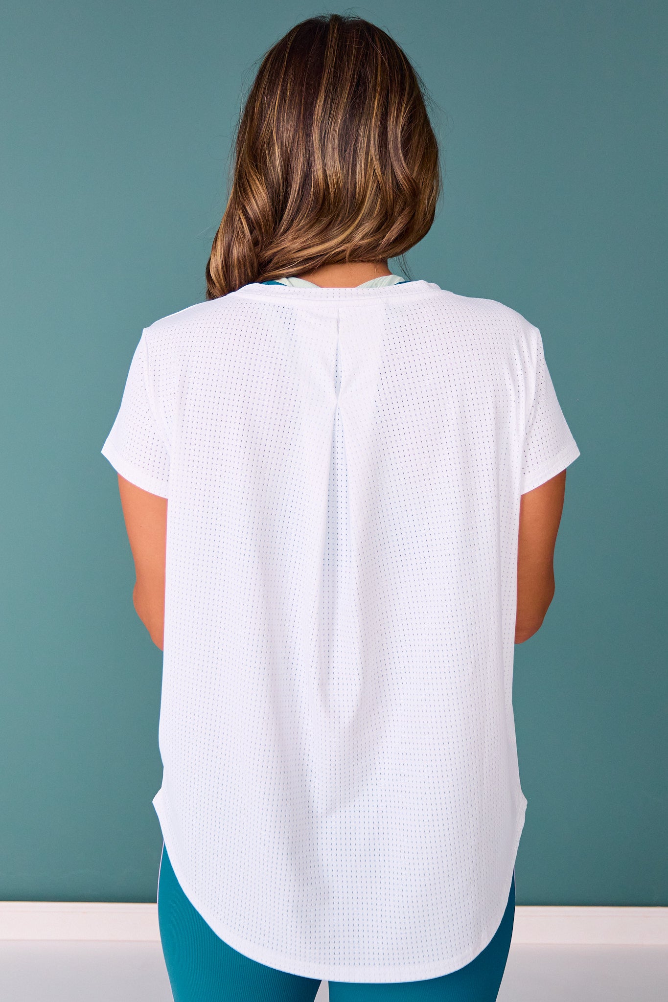 SSYS Short Sleeve Perforated Active Tee Shirt In White