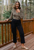 SSYS Elle High Neck Long Sleeve Top In Animal