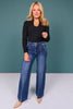 SSYS Elle High Neck Long Sleeve Top In Black