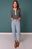 SSYS Alden Ruffle Collar Striped Long Sleeve In Black