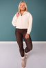 SSYS Thea Lace Quilted Bomber Jacket In Ivory