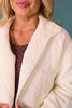 SSYS Thea Lace Quilted Bomber Jacket In Ivory