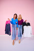 SSYS Audra V Neck Long Sleeve Top In Navy *FINAL SALE*