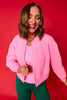 SSYS Signature Split Cropped Sweatshirt In Bubblegum