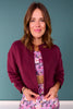 SSYS Signature Split Cropped Sweatshirt In Maroon