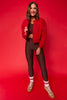 SSYS Signature Split Cropped Sweatshirt In Red