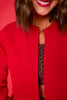 SSYS Signature Split Cropped Sweatshirt In Red