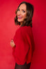 SSYS Signature Split Cropped Sweatshirt In Red