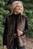 SSYS Dark Brown Animal Faux Fur Long Line Vest