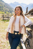 SSYS Ivory and Tan Animal Faux Fur Cropped Vest