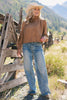 SSYS Celia Ruched Suede Long Sleeve Jacket In Tan
