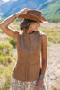 SSYS Bria Suede Zip Front Vest In Tan