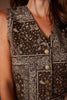SSYS Delphine Denim Vest In Brown Bandana