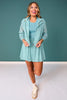 SSYS Cecilia Lace Bomber Jacket In Dusty Sage