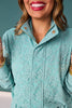 SSYS Cecilia Lace Bomber Jacket In Dusty Sage