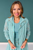 SSYS Cecilia Lace Bomber Jacket In Dusty Sage