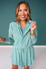 SSYS Cecilia Lace Bomber Jacket In Dusty Sage