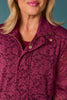 SSYS Cecilia Lace Bomber Jacket In Plum