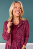 SSYS Cecilia Lace Bomber Jacket In Plum
