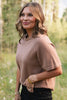 SSYS Aveline Short Sleeve Slouch Sweater In Camel