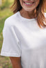 SSYS Aveline Short Sleeve Slouch Sweater In Ivory