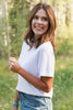 SSYS Aveline Short Sleeve Slouch Sweater In Ivory