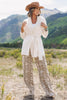 SSYS Catalina Fringe Wrap Cardigan In Ivory