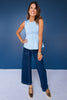 SSYS Carys Knit Peplum Top In Blue
