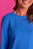 SSYS Simone Crew Neck Fleece Lined Sweatshirt In Cobalt *FINAL SALE*