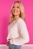 SSYS Simone Crew Neck Fleece Lined Sweatshirt In Ivory *FINAL SALE*