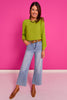 SSYS Simone Crew Neck Fleece Lined Sweatshirt In Matcha *FINAL SALE*