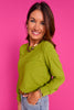 SSYS Simone Crew Neck Fleece Lined Sweatshirt In Matcha *FINAL SALE*