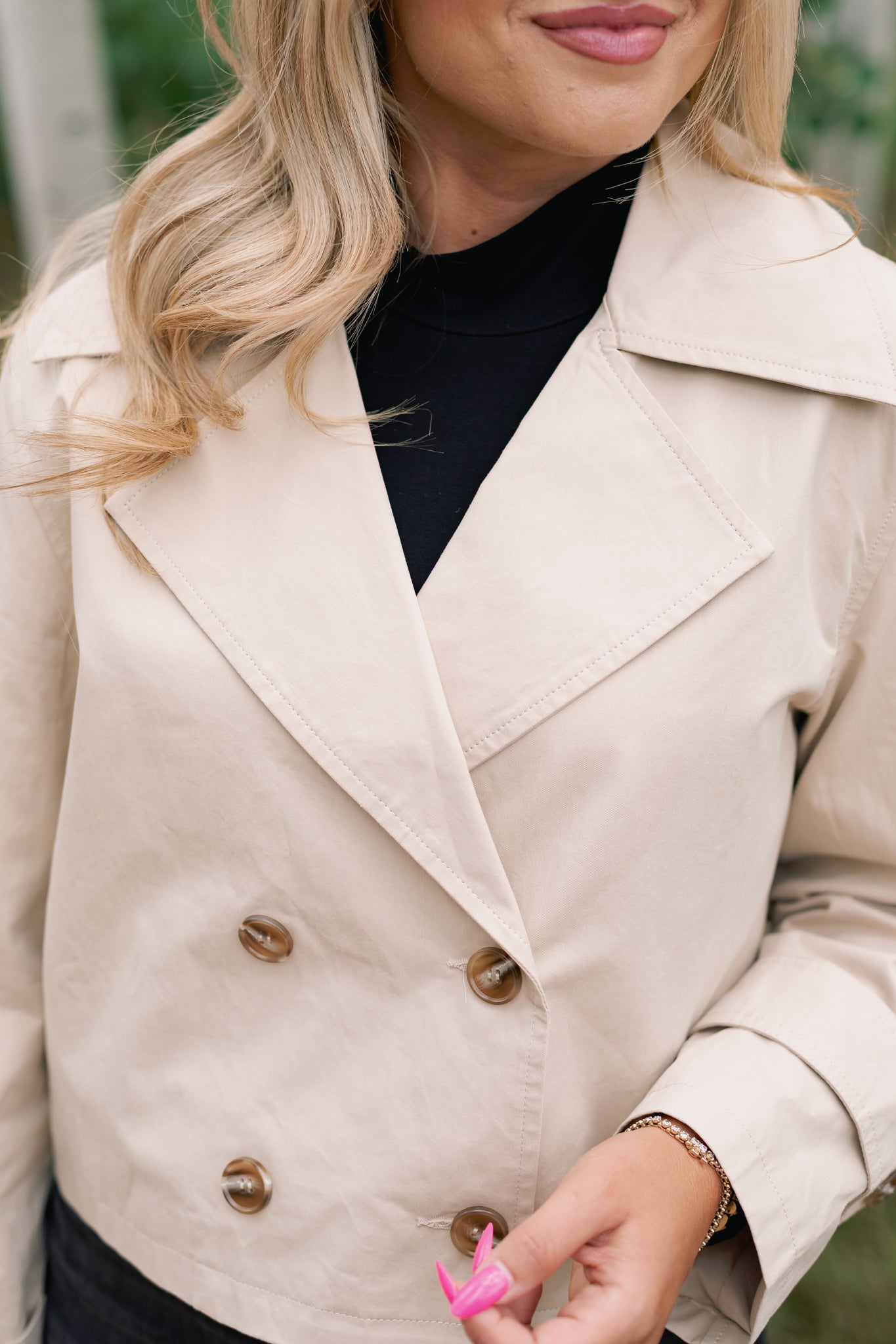 SSYS Fable Cropped Trench Coat In Taupe