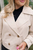 SSYS Fable Cropped Trench Coat In Taupe