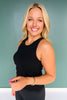 SSYS Signature Fleece Lined Built in Bra Racerback Tank In Black