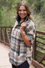 SSYS Fiora Plaid Cape Coat In Brown