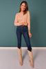 SSYS Elyse Crew Neck Long Sleeve Spotted Animal Sweater In Light Taupe