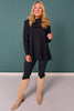 SSYS Odessa Bandana Neck Tunic Sweater In Black