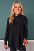 SSYS Odessa Bandana Neck Tunic Sweater In Black