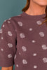 SSYS Verena Short Sleeve Bandana Print Sweater In Brown