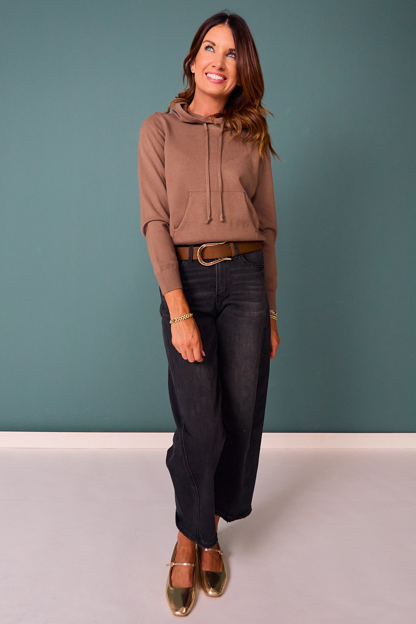 SSYS Emmeline Hooded Sweater In Tan