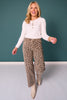 SSYS Cece Knit Long Sleeve Top With Gold Button Detail In White