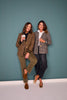 SSYS Kiara Tweed Plaid Varsity Blazer In Black